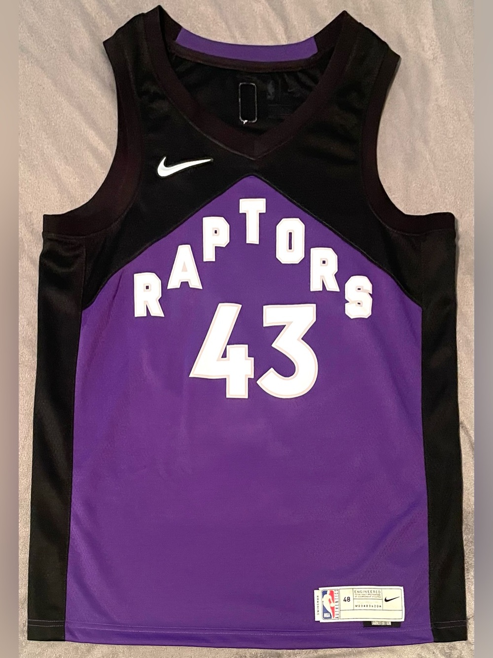 Nike Pascal Siakam Raptors Earned Edition Swingman Jersey Size 48 L